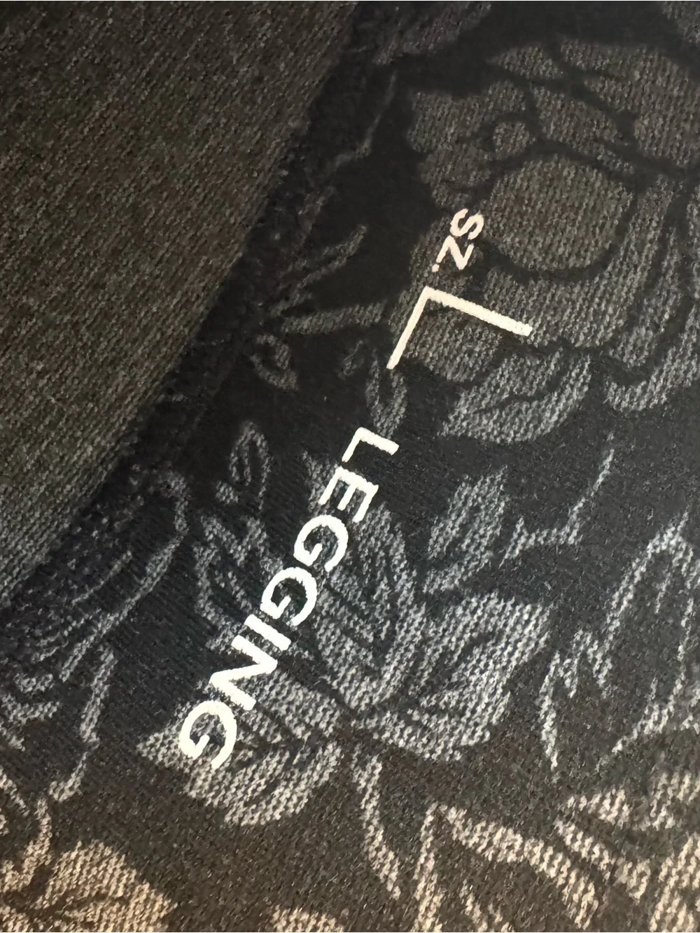 LOFT Black Floral-Print Leggings